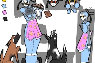 draw your character design sheet or your original character