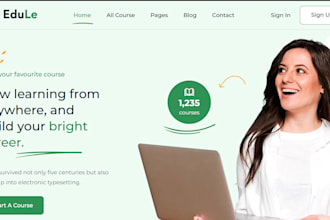 design lms educational website online course website education elearning website