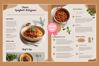 design, and write recipes for cookbook recipe book meal plan diet plan ebook