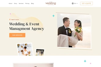 build events, wedding, conference website or landing page