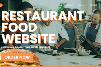 create restaurant booking and food delivery website
