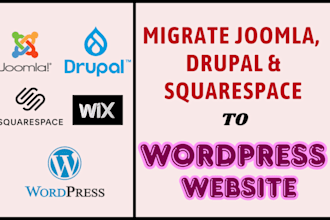 fix, design, redesign, migrate joomla, drupal, squarespace to wordpress website