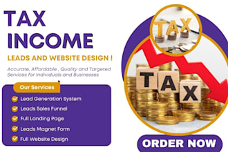 income tax leads tax website tax finance leads generation income tax website