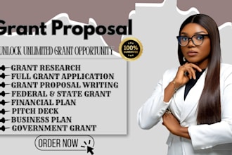 grant research financial plan business proposal application federal contract rfq