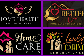 design homecare, nursing agency, healthcare, medical logo, flyer brochure