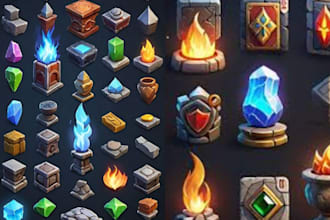 create pixel art icons assets tilesets animation and character for your 2d game