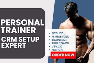 setup fitbudd nimble folk trainerize truecoach vev notion personal trainer crm
