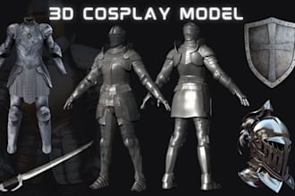 do 3d cosplay model wearable 3d cosplay armor, helmet 3d props for 3d printing
