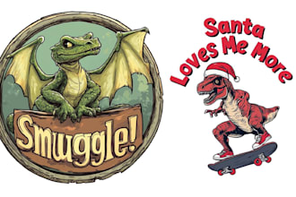 design vintage dinosaur dragon logo