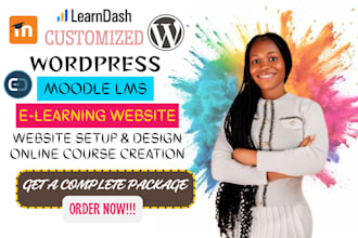 build and develop a moodle elearning website, course content, website bug fix