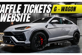 build raffle tickets website, raffle website, raffle event