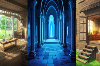 draw an background anime any in style