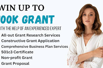 research grant, write grant proposal, apply for grant, do business plan, 501c3