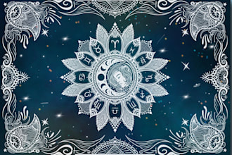 design hand drawn mystical, spiritual, mandala, sacred geometry logo