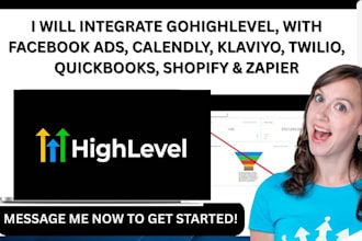 set gohighlevel, facebook ads calendly klaviyo twilio quickbooks shopify zapier