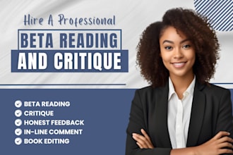 beta read, critique, fiction nonfiction memoir, sci fi, mystery, poetry novel