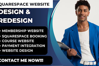 squarespace website design membership course website payment booking integration