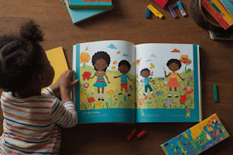 create african american children book illustration and story book