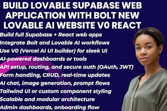 build lovable supabase web application with bolt new lovable ai website v0 react