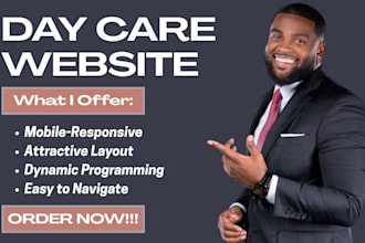 create daycare website preschool website kindergarten website childcare website
