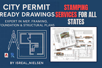 draft city permit blueprints, mep, framing plans, foundation, structural drawing