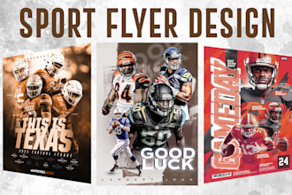 design an eye catching  sport flyer, banner, poster sport graphics