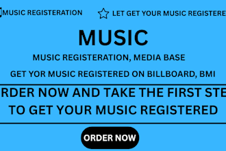 register your music on ascap,  sesac, bmi, billboard , mediabase
