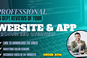 user test and review your app or website and give video feedback