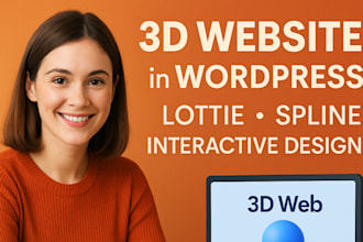 design interactive 3d websites with lottie, spline, zepto and wordpress