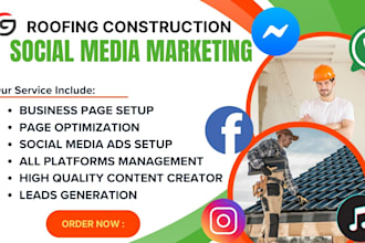 design a commercial roofing website and leads smm handy man contractor website