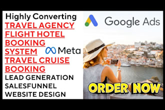 generate flight booking leads hotel booking cruise website travel sales funnel