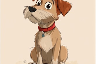 make your pet portrait into cute disney style illustration