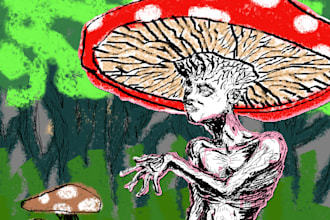make quirky and abstract artworks for you
