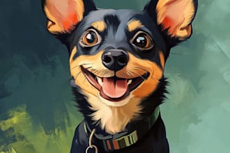 make your pet portrait into cute disney style illustration