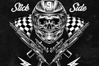 create surf, motorcycles vintage graphic design for tshirt and logo