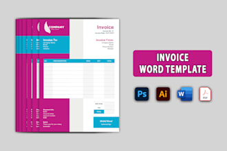 design an invoice word template