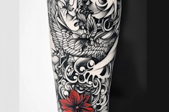 create unique tattoo, custom tattoo design, tattoo sleeve