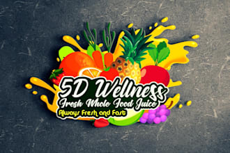 do fresh organic fruits, juice bar, drinks, vegetables, food and restaurant logo