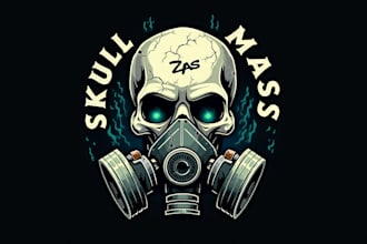design outstanding skull gas mask mascot logo in very short time