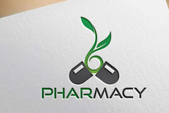 design neuro, brain, pharmacy, clinics and sciences logo