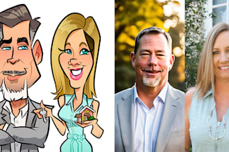 create a glamour cartoon of you