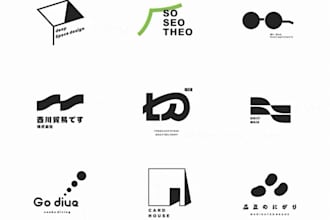 design unique minimalist abstract logo with a modern japanese touch