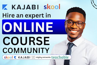 setup online course community on kajabi, skool circle so learnworlds