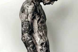 create an abastract concept tattoo design for you