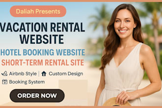 design vacation rental website hotel booking website short term rental website