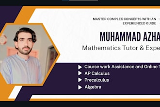 be your mathematics tutor and course content creator