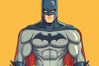 create concept art superhero character design for comics