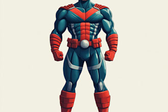 draw you as a superhero marvel or dc character