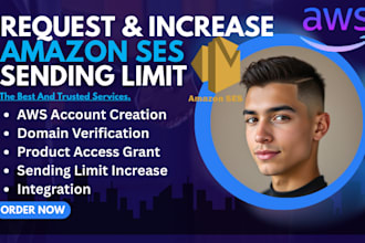 request amazon ses sending limit increase AWS creation for smtp email sending