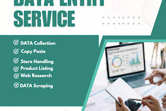 fast and accurate data entry, web research, and excel data entry